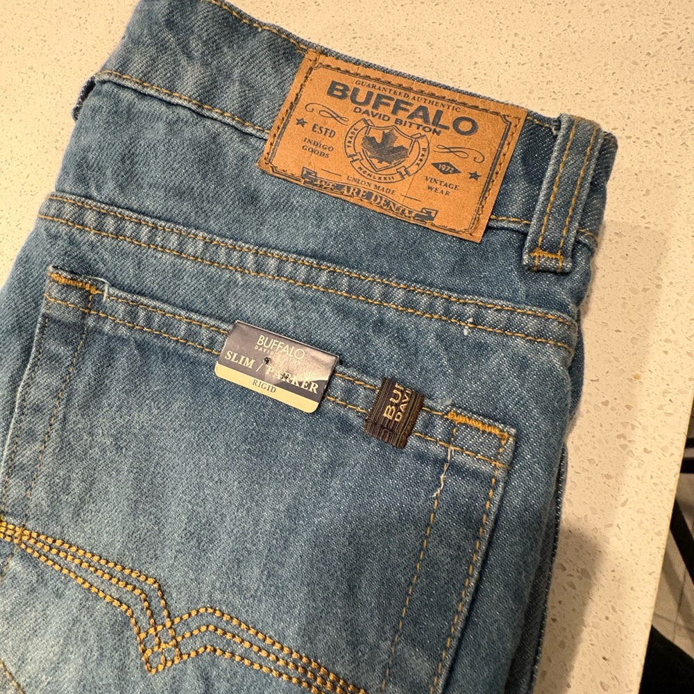 Buffalo David Bitton Light Blue Cropped Jeans - Picture 1 of 9